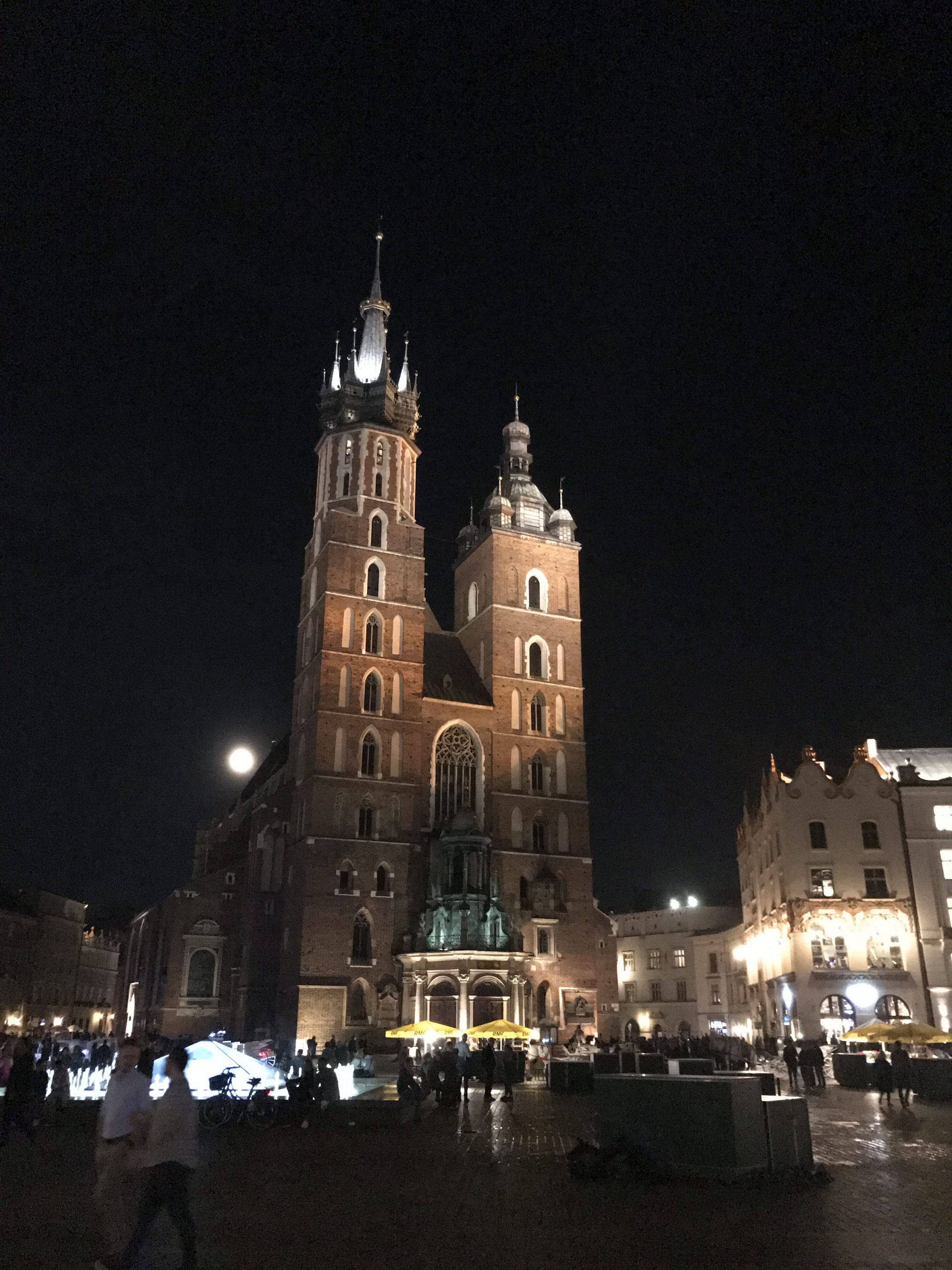 Old Town Krakow at night